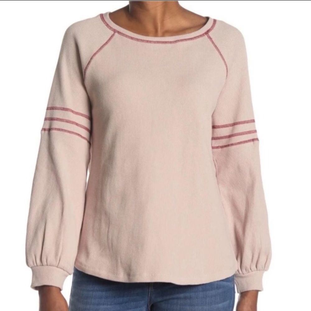 Emelia Waffle Knit Raglan Sleeve Top